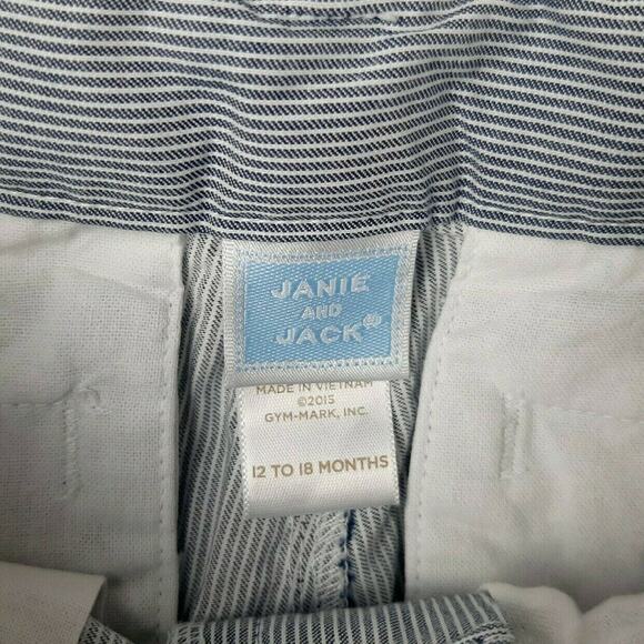 Janie & Jack Light Blue Pinstripe Pants - Picture 4 of 6